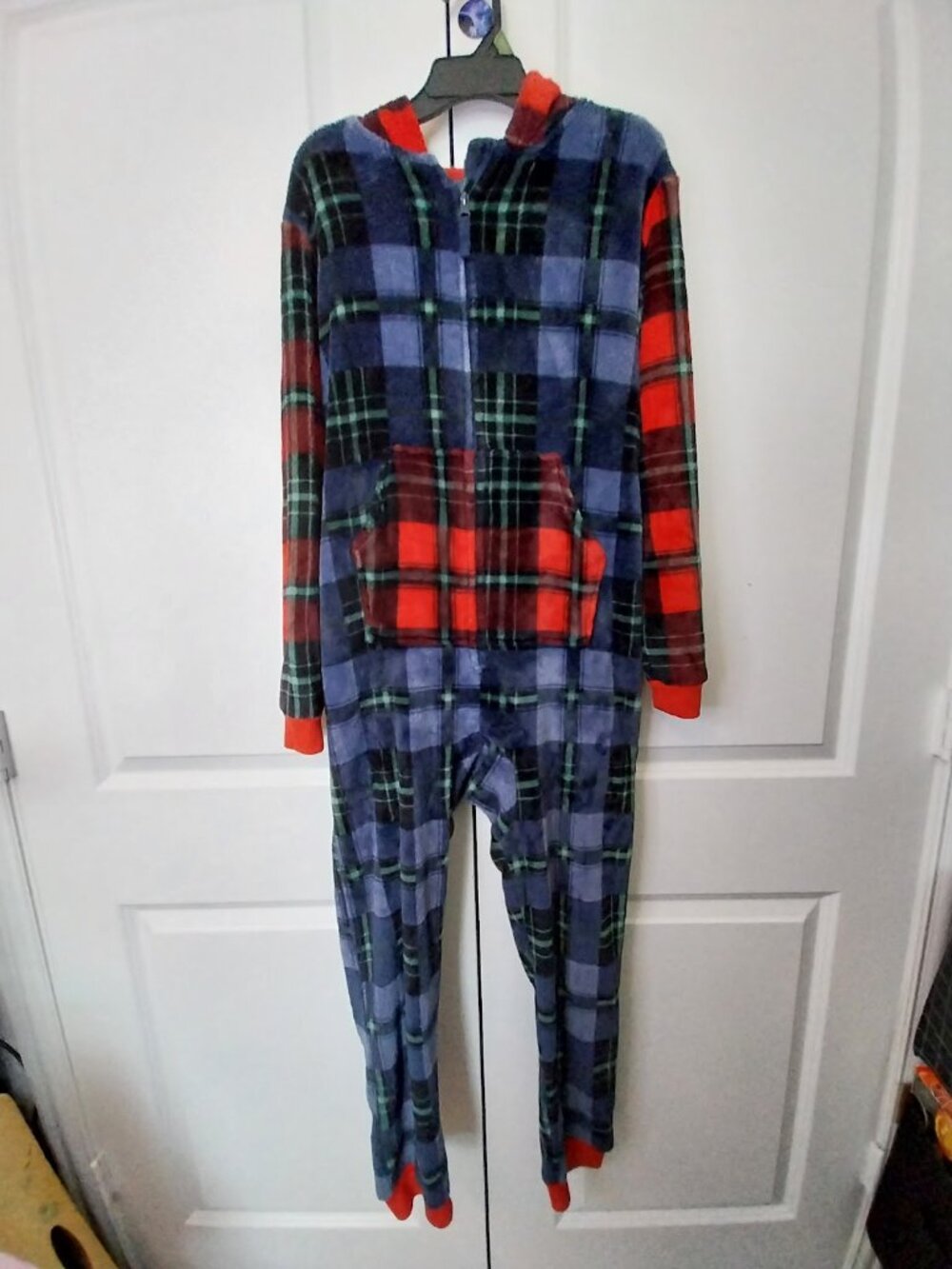 Cat & Jack Hooded Plaid Kids Fleece Suit